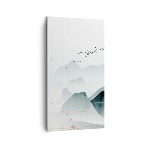 Tablou pe pânză - Peste vârfuri - 45x80 cm