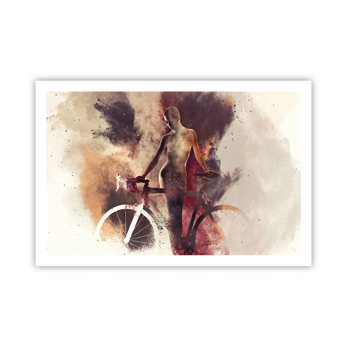 Poster - În forme de marmură sufletul ciclist - 91x61 cm