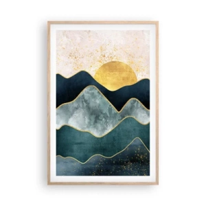 Poster în ramă de stejar deschis - Dincolo de șapte munți - 61x91 cm