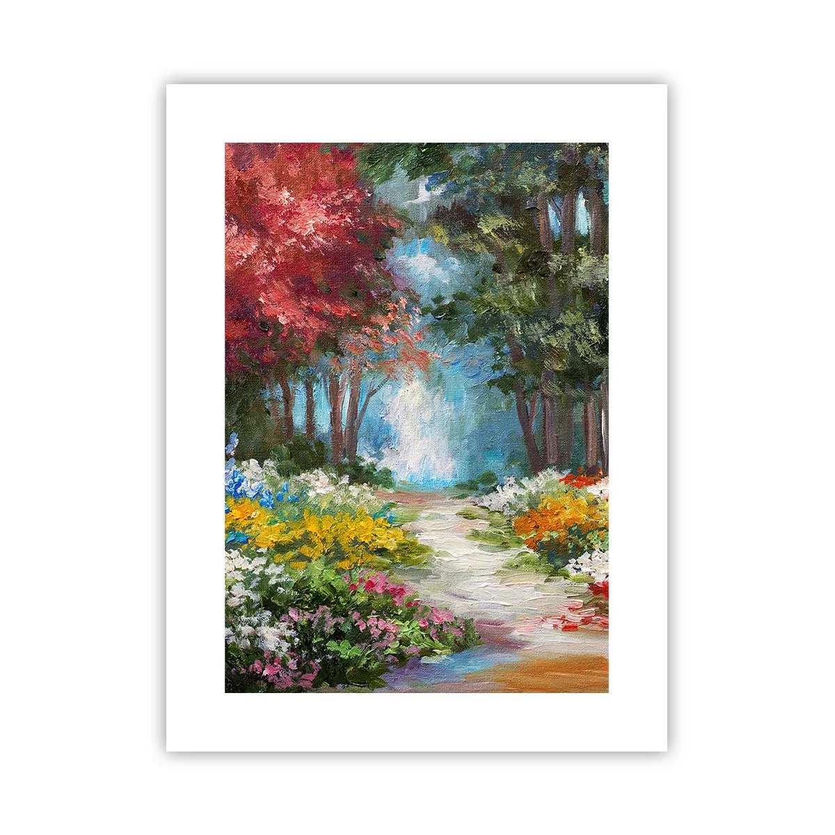Poster - Grădină de pădure, pădure de flori - 30x40 cm
