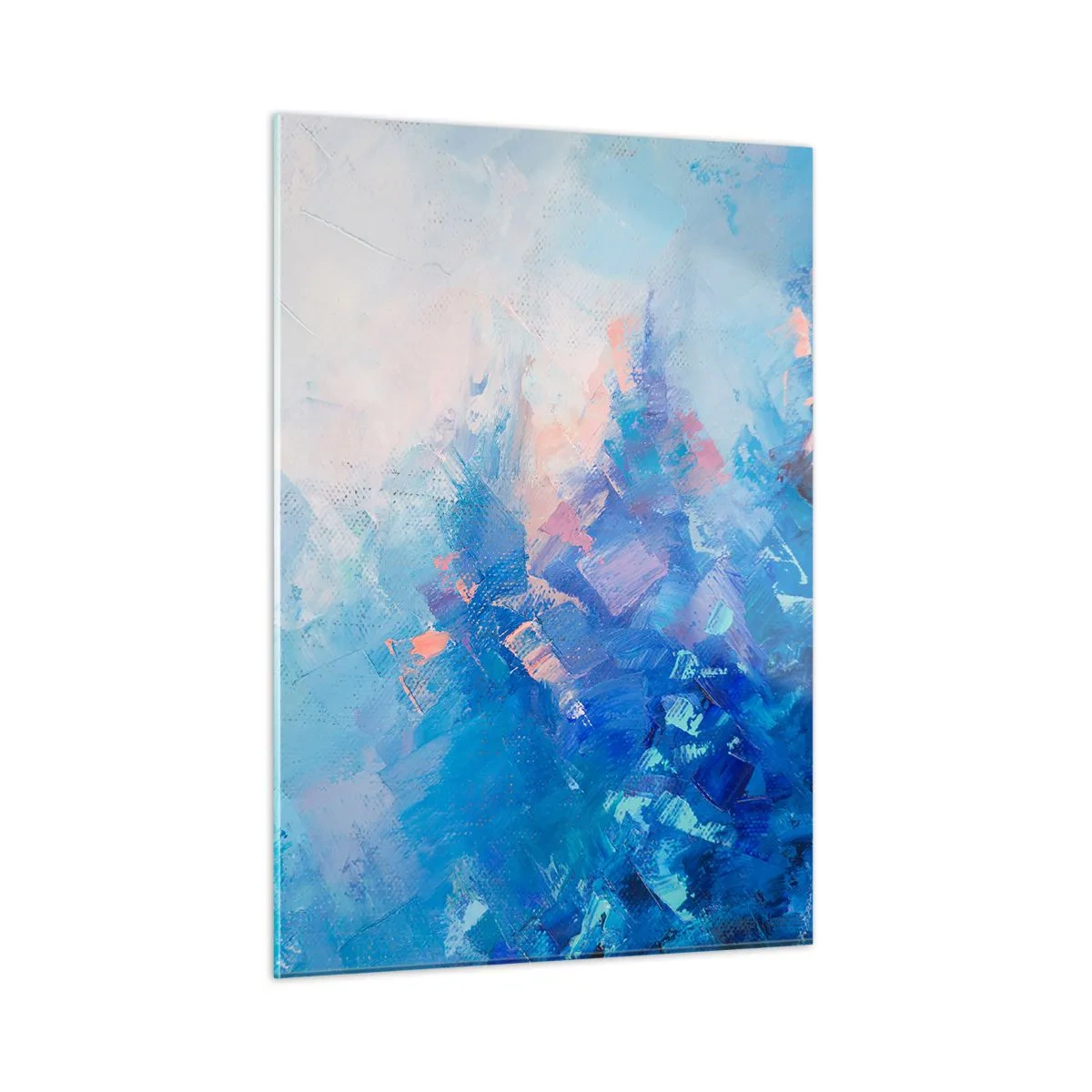Tablou pe sticlă - Abstracție de iarnă - 50x70 cm