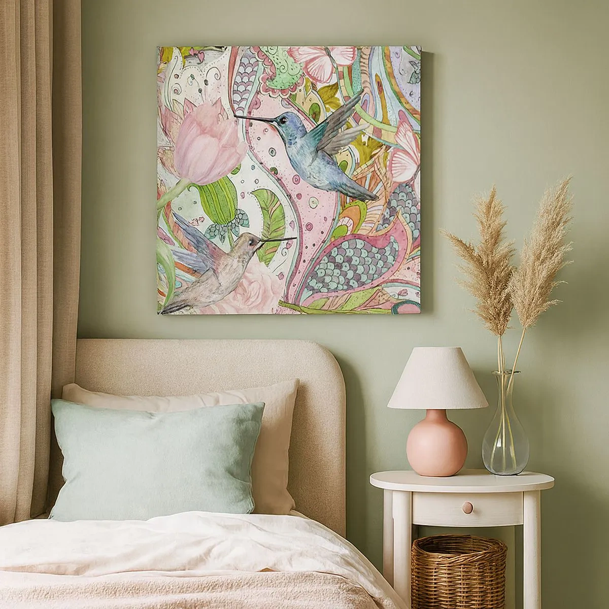 Tablou pe pânză - Încurcat în viță de vie - 30x30 cm