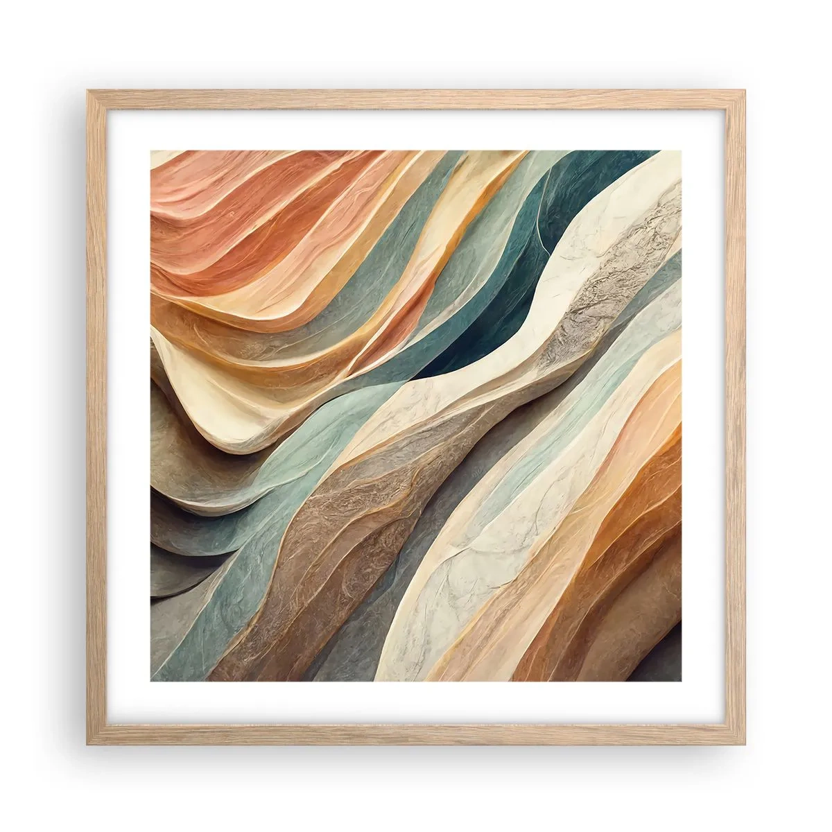 Poster în ramă de stejar deschis - Momentul dinaintea schimbării - 50x50 cm