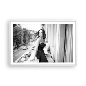 Poster în ramă albă - Cu siguranță e o fată pariziană - 91x61 cm