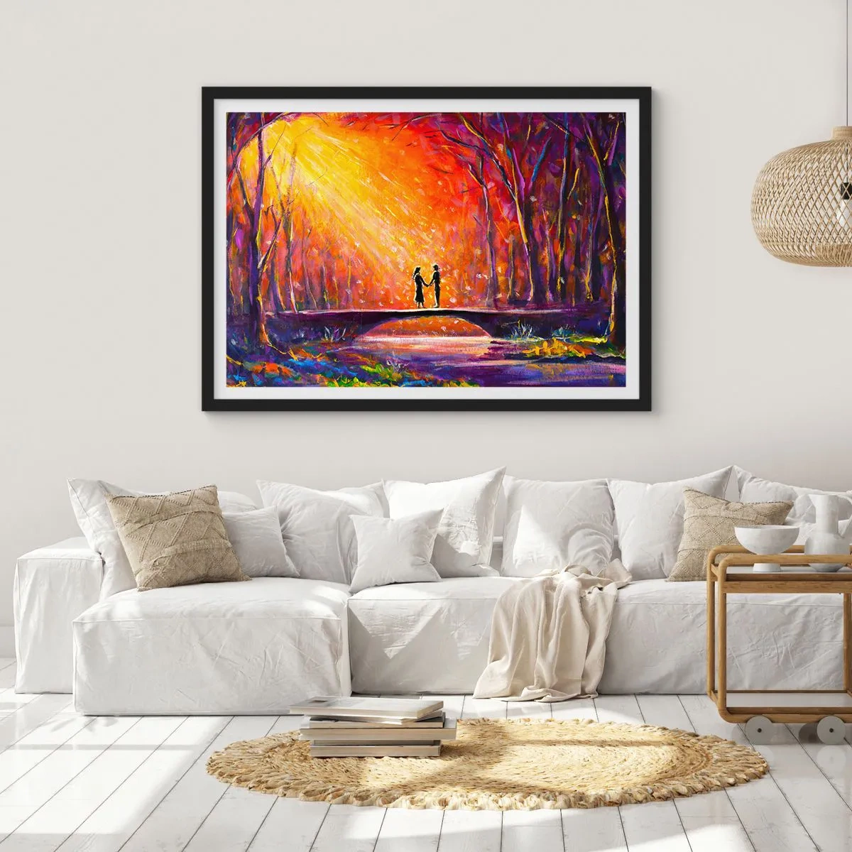 Poster în ramă neagră - Și cerul îi iubește - 70x50 cm