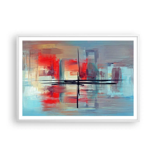 Poster în ramă albă - Peisaj dintr-o dimensiune necunoscută - 100x70 cm