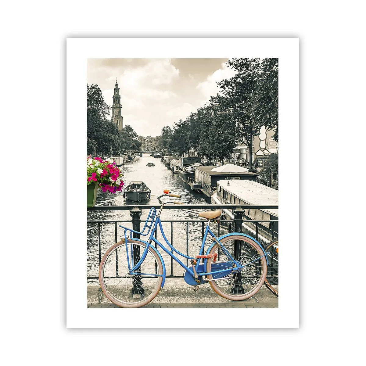 Poster - Culorile unui canal din Amsterdam - 40x50 cm