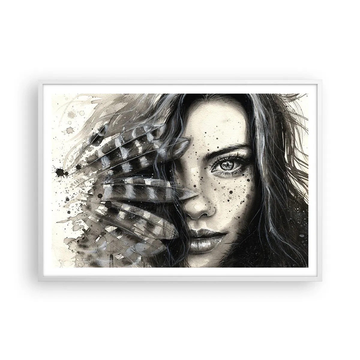 Poster în ramă albă - Frumusețe sălbatică - 100x70 cm