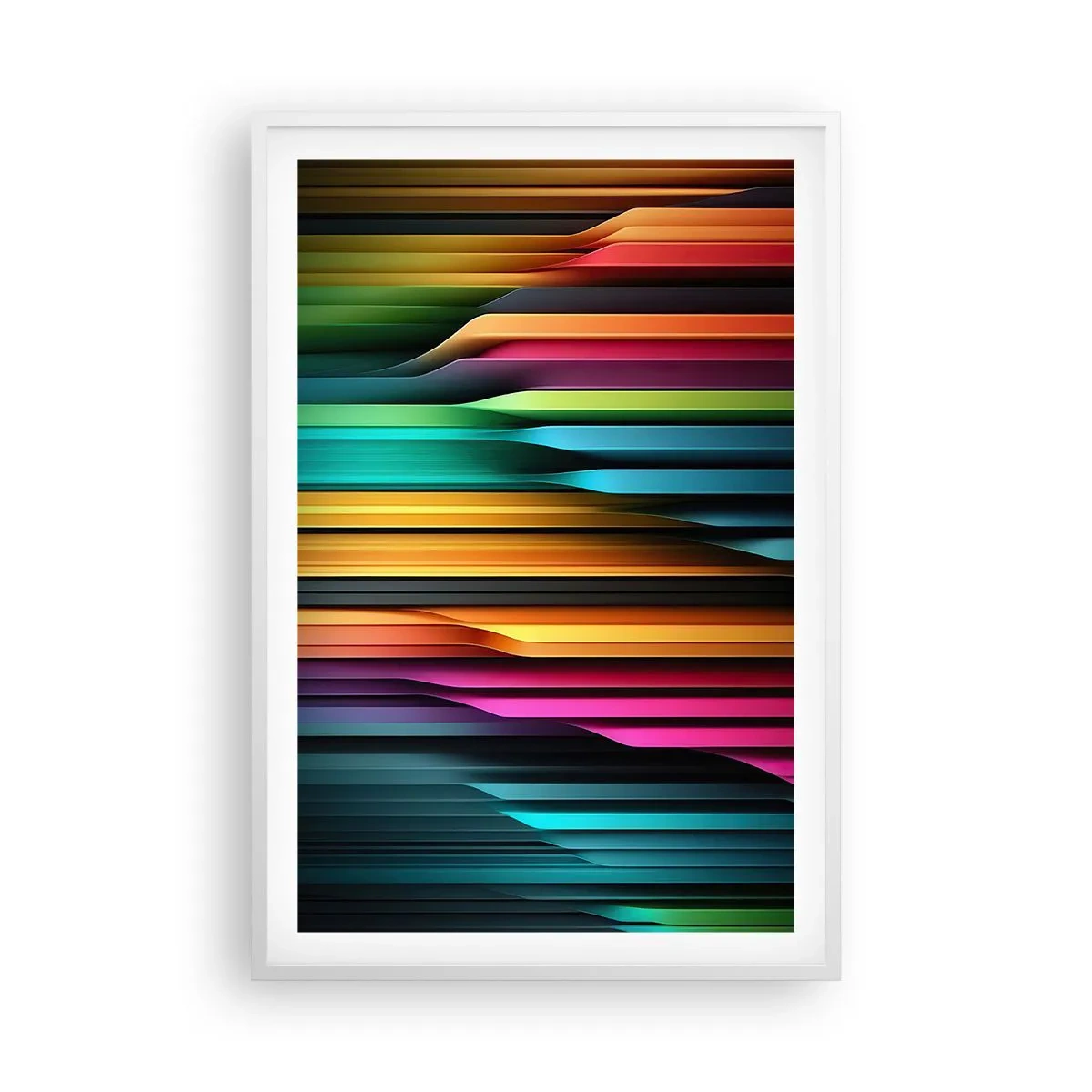 Poster în ramă albă - Orgă de lumină - 61x91 cm