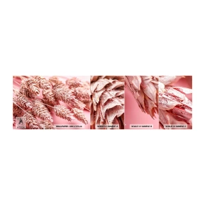 Mostră de Tapet Standard Eco - Cascadă florală în roz - Flori uscate, Buchet de flori, Flori - 100x30 cm