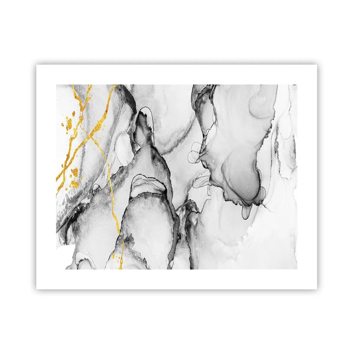 Poster - Compoziție cu motiv auriu - 50x40 cm
