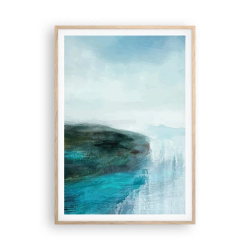 Poster în ramă de stejar deschis - Abstracție maritimă - 70x100 cm