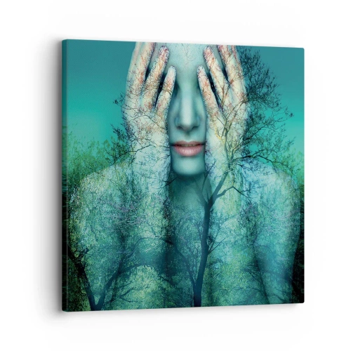 Tablou pe pânză - Scufundată în albastru - 30x30 cm