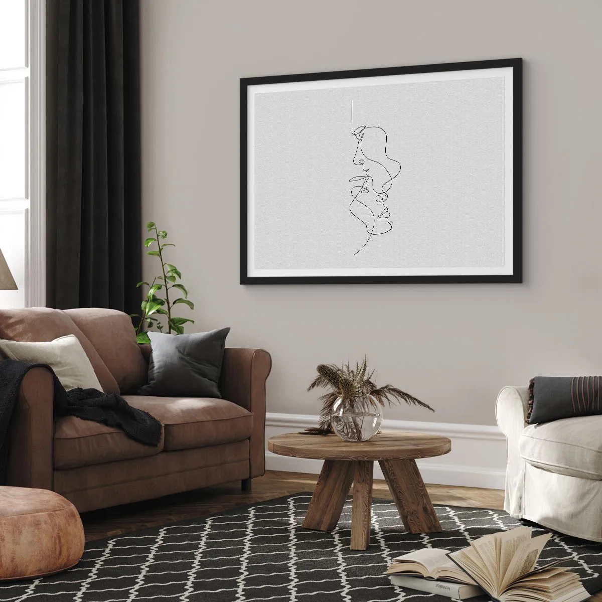 Poster în ramă neagră - Dorință vorace - 100x70 cm