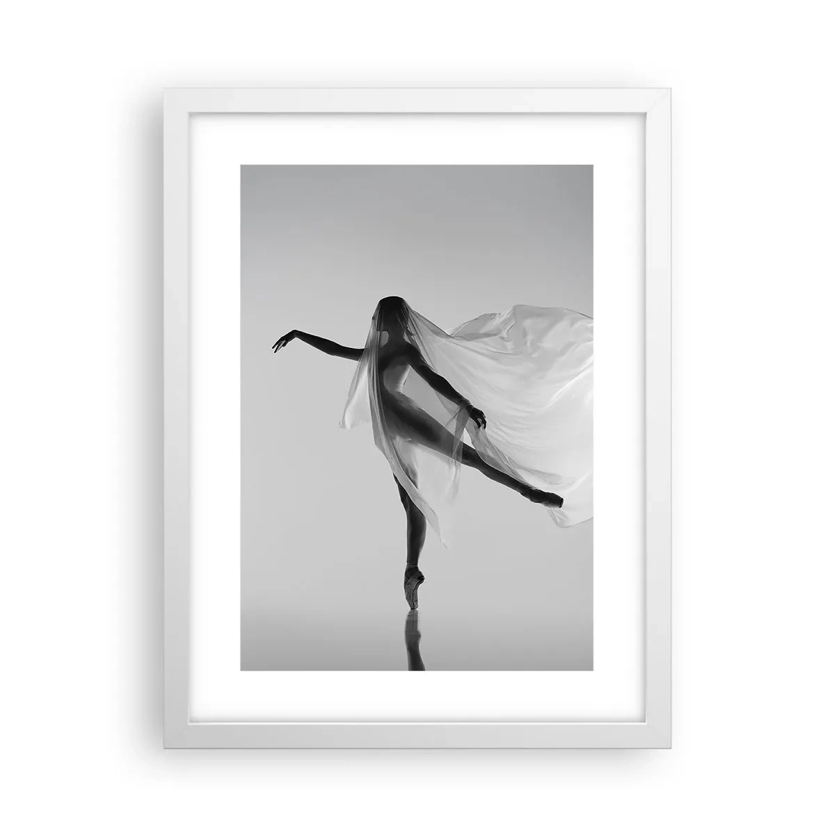 Poster în ramă albă - Lejeritate și grație - 30x40 cm