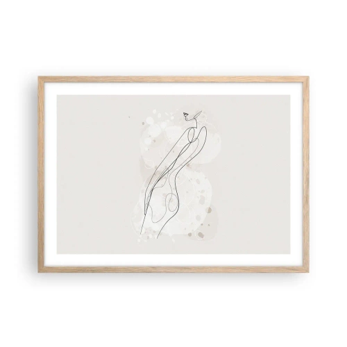 Poster în ramă de stejar deschis - Să rătăcești cu privirea - 70x50 cm