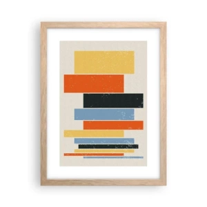 Poster în ramă de stejar deschis - Înregistrare muzicală - 30x40 cm