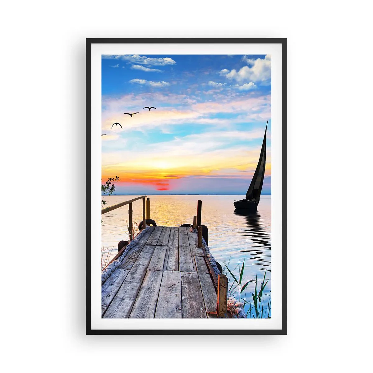 Poster în ramă neagră - Bună seara - 61x91 cm