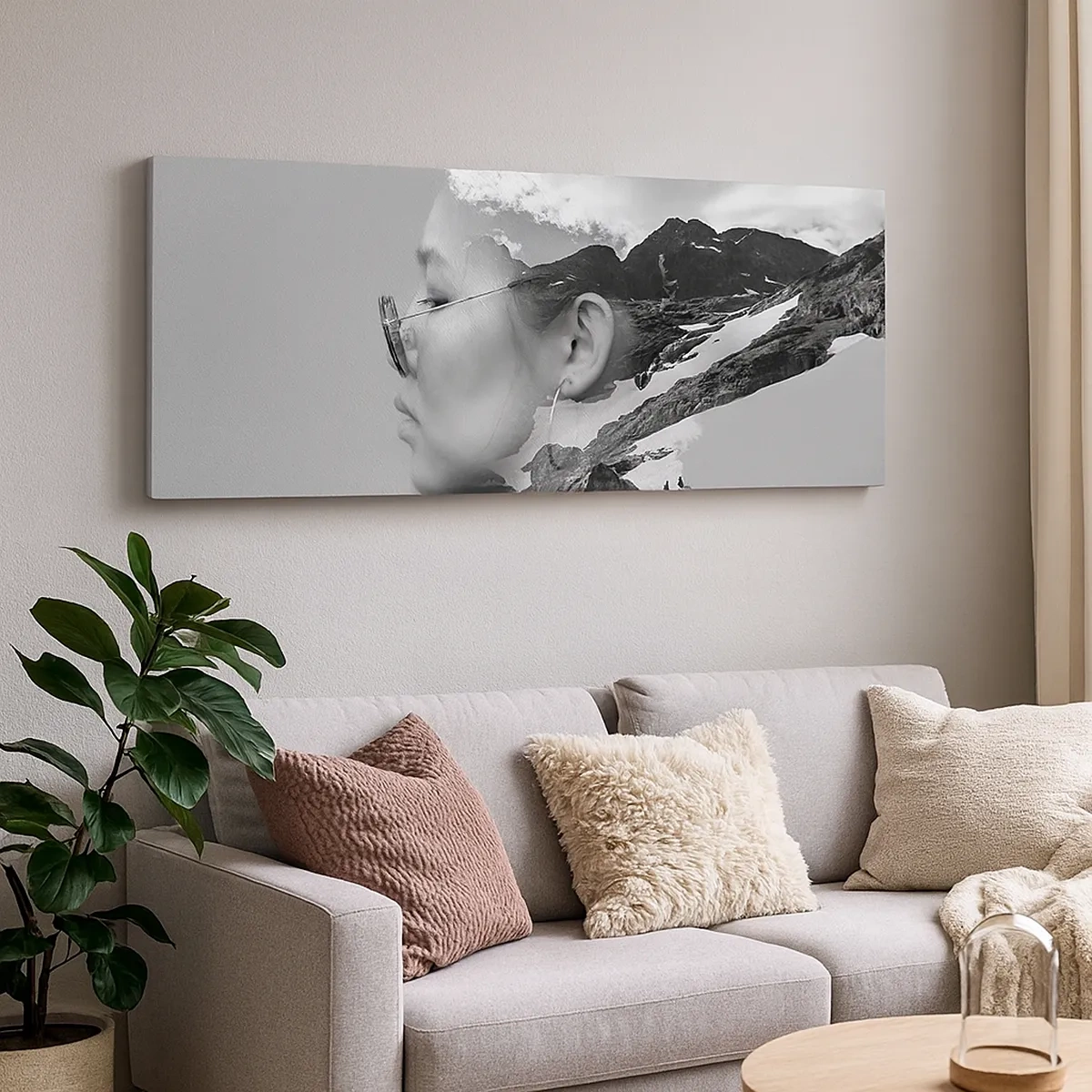 Tablou pe pânză - Portret în nori - 30x30 cm