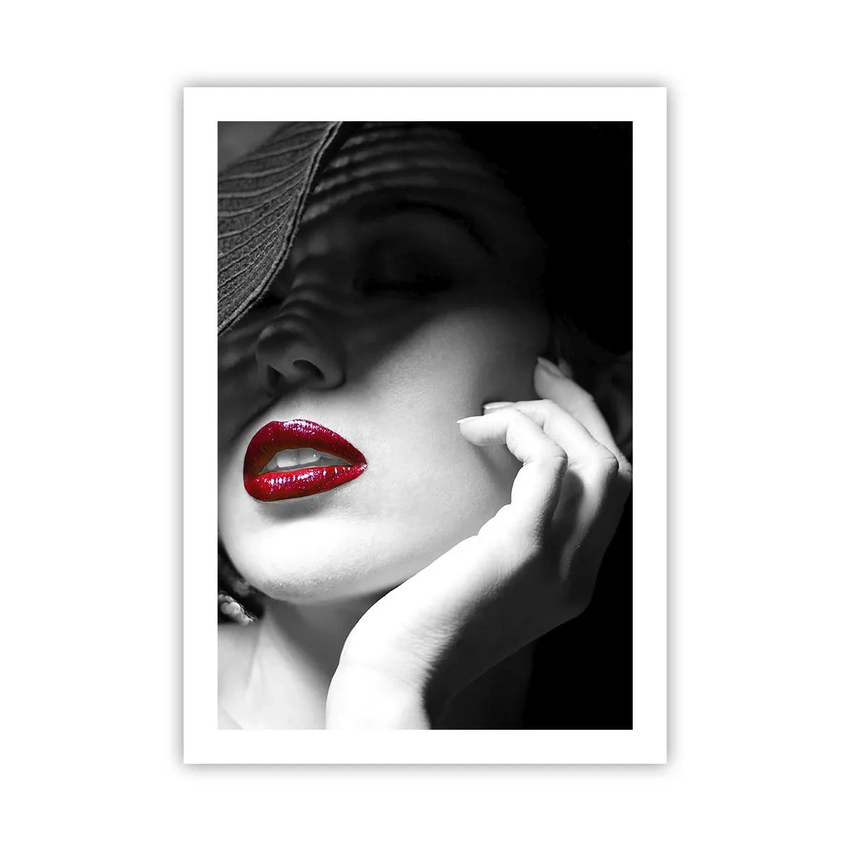 Poster - Studiu în stacojiu - 50x70 cm