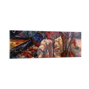 Tablou pe sticlă - Într-un ritm - 90x30 cm