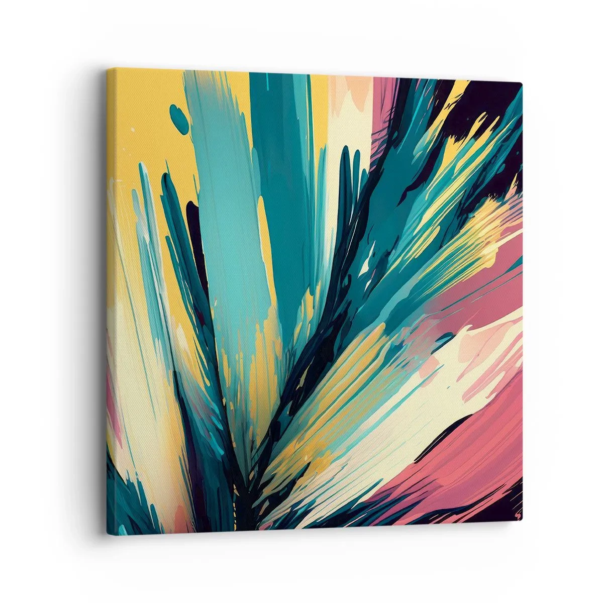 Tablou pe pânză - Compoziția - o explozie de bucurie - 30x30 cm