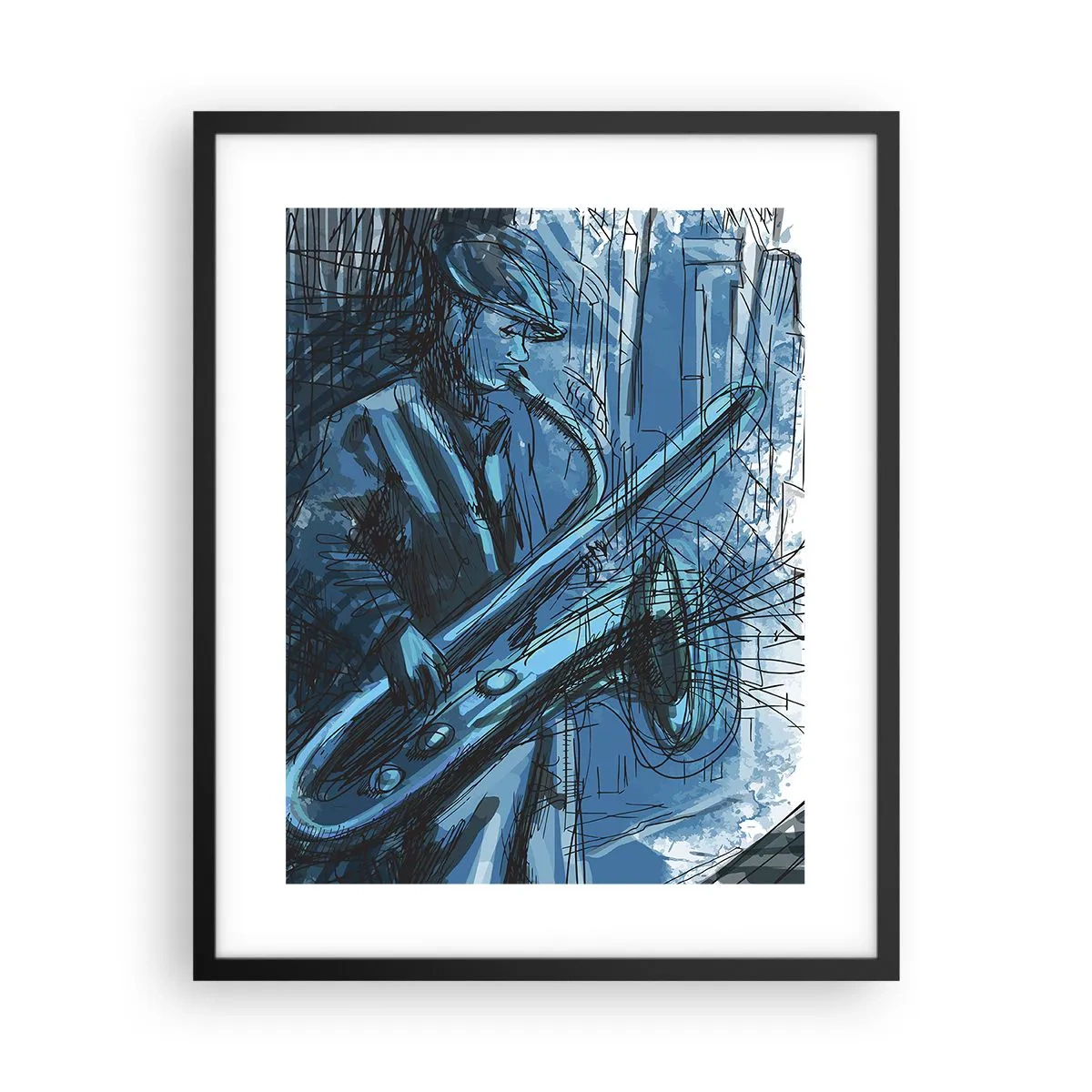 Poster în ramă neagră - Rapsodie urbană - 40x50 cm