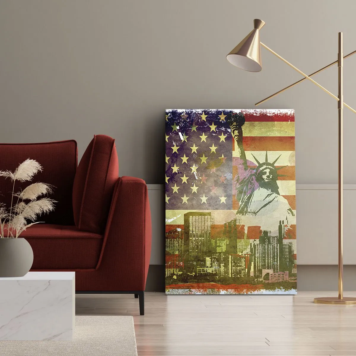 Tablou pe pânză - Viva America! - 65x120 cm