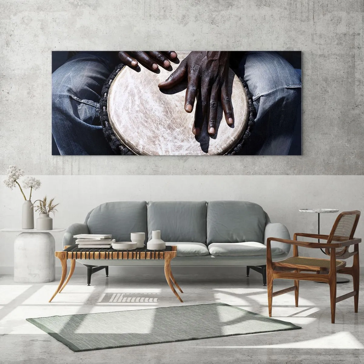 Tablou pe sticlă - Trăiește în ritmul tău - 100x40 cm