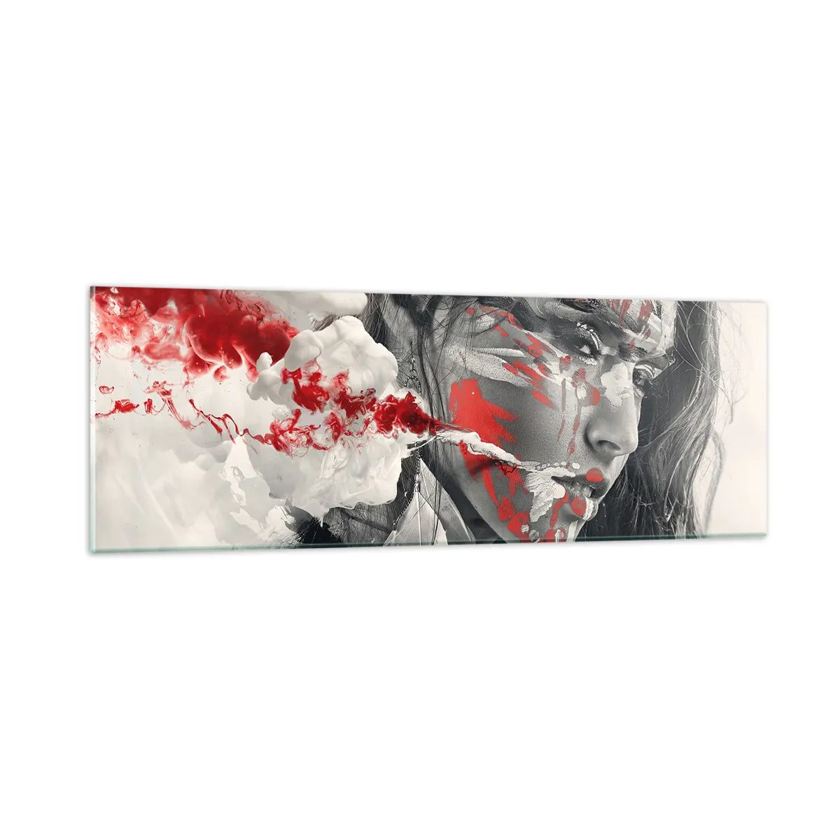 Tablou pe sticlă - În aburul absurdului - 90x30 cm