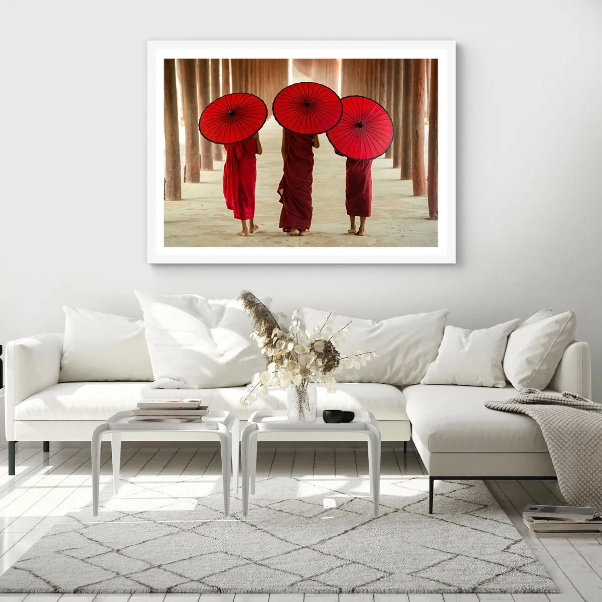 Poster în ramă albă - Pe drumul spre Tărâmul Pur - 91x61 cm