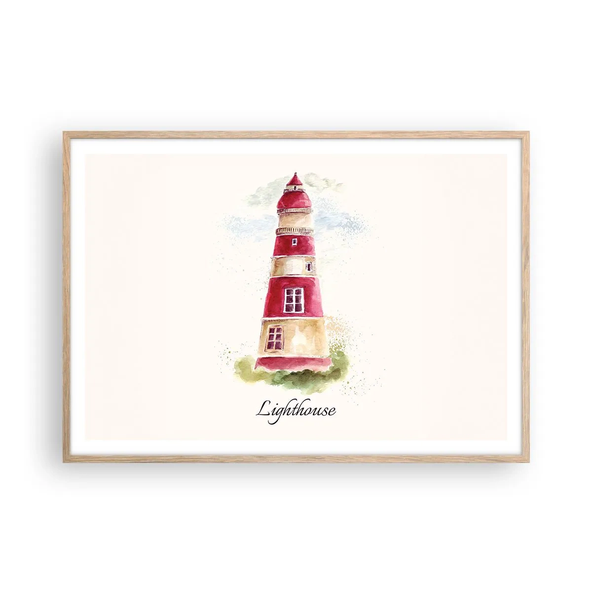 Poster în ramă de stejar deschis - Întotdeauna vreme bună - 100x70 cm