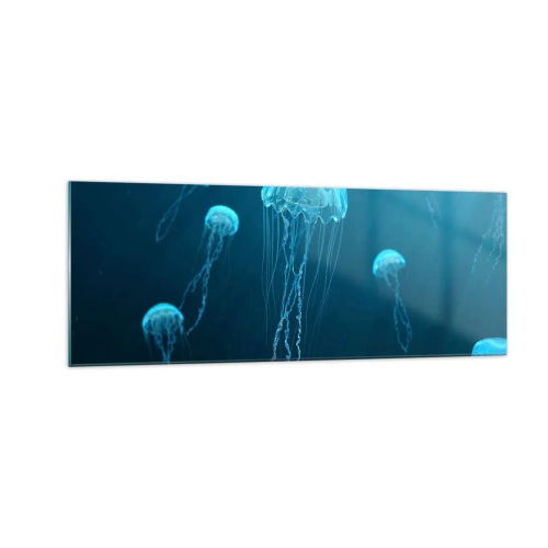 Tablou pe sticlă - Dansul oceanic - 140x50 cm