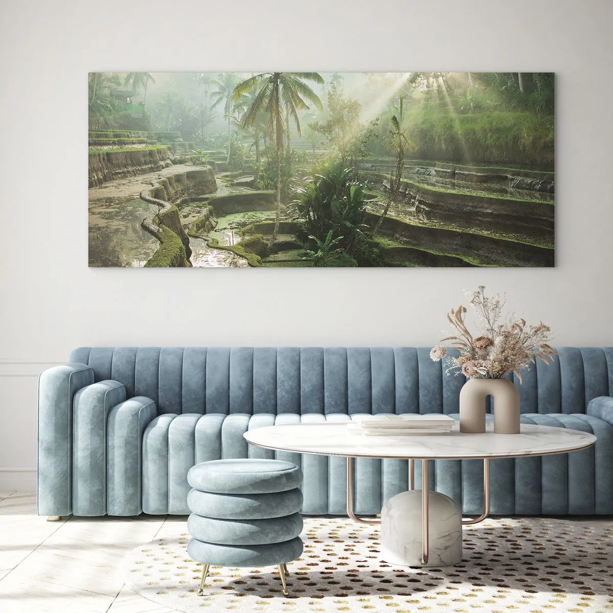 Tablou pe sticlă - Crescând la soare - 100x40 cm