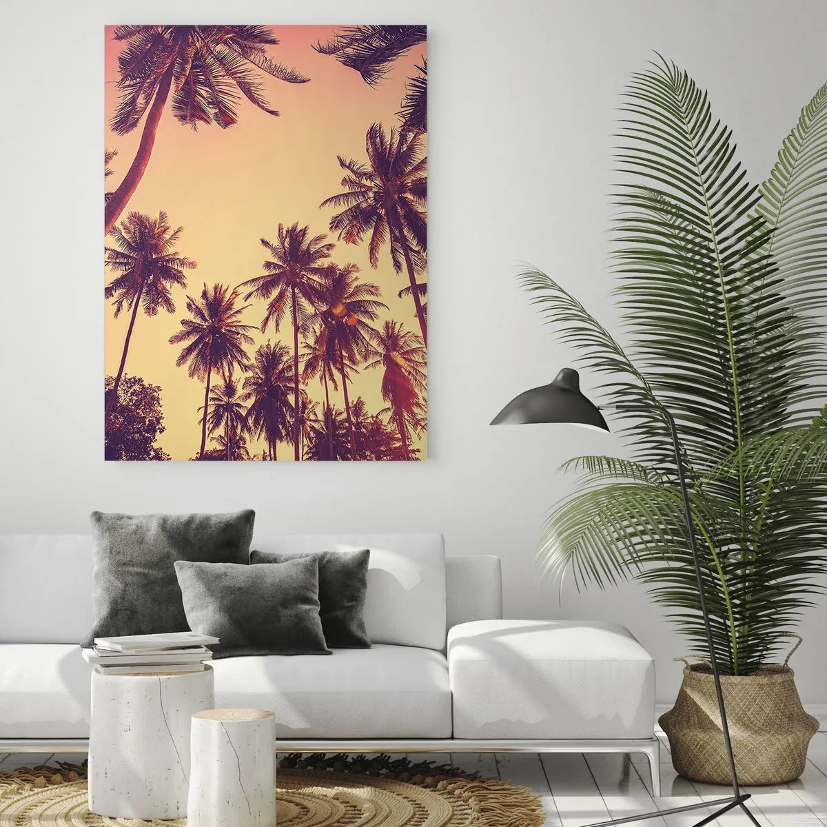 Tablou pe sticlă - Variație tropicală - 70x100 cm