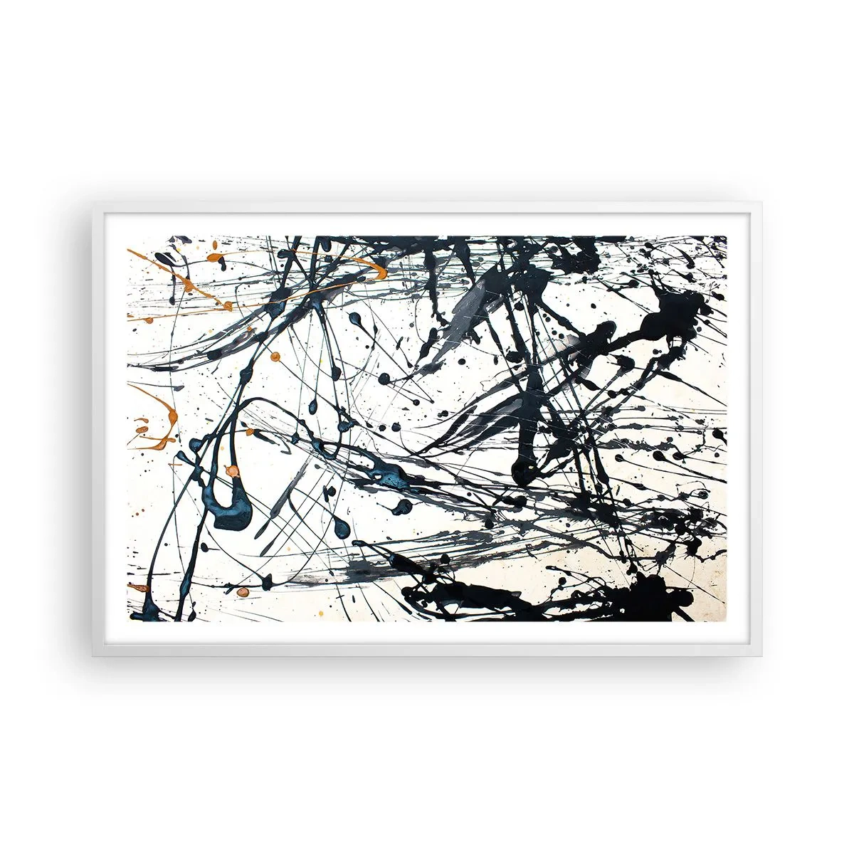 Poster în ramă albă - Abstracție expresionistă - 91x61 cm