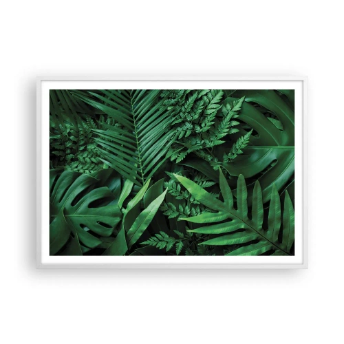 Poster în ramă albă - Înfășurate în verde - 100x70 cm