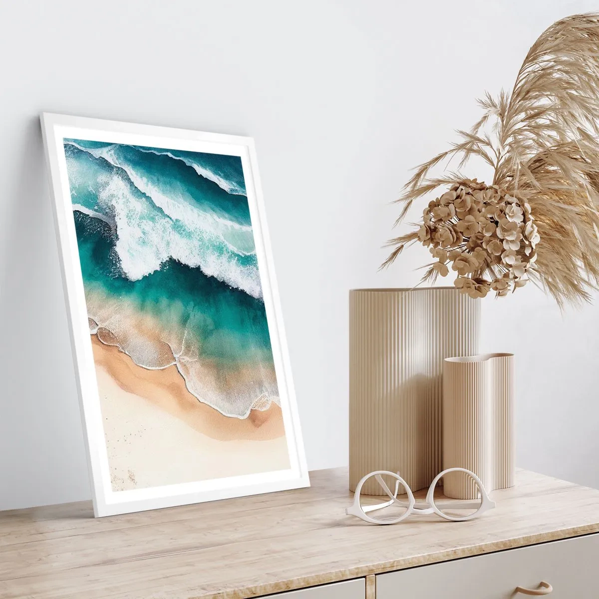 Poster în ramă albă - Întâlnire eternă - 50x70 cm