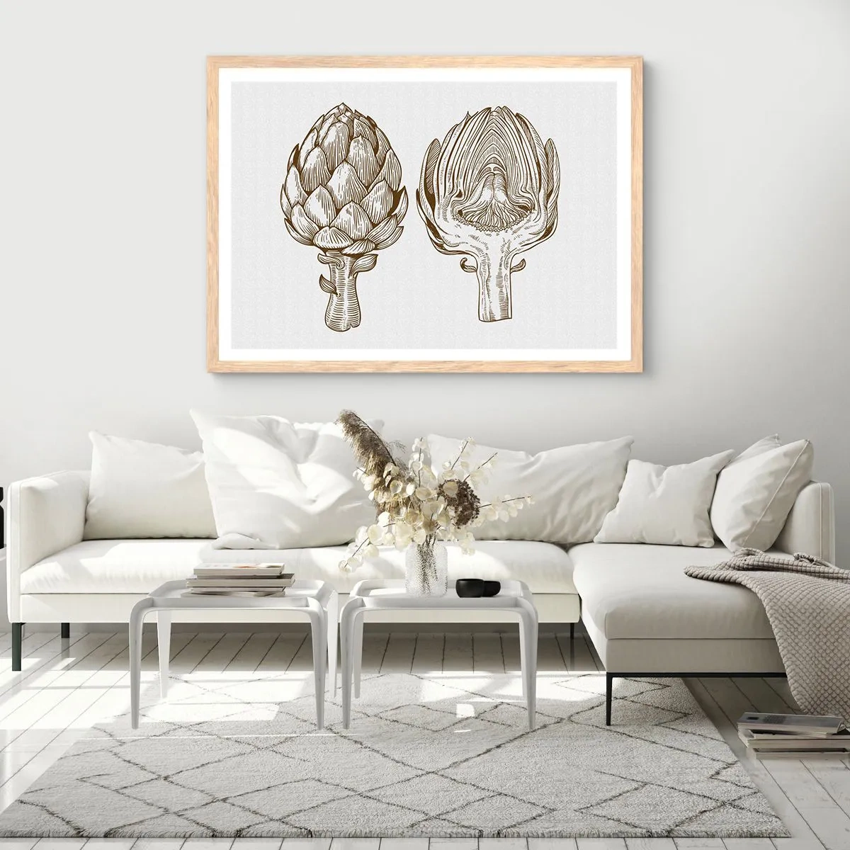 Poster în ramă de stejar deschis - Lecție de anatomie - 91x61 cm