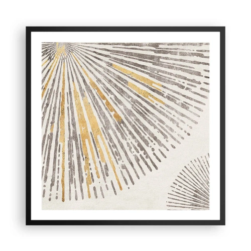 Poster în ramă neagră - Frumusețea razei - 60x60 cm