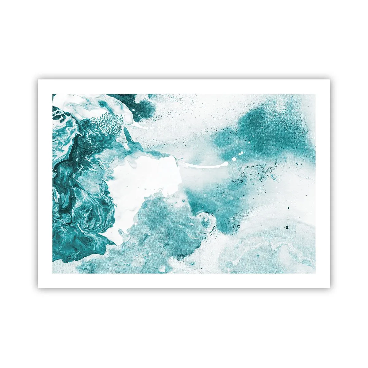Poster - Câmpii inundabile de albastru - 70x50 cm