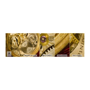 Mostră tapet Premium Sand - Fii în pas cu vremurile - Ceas, Mecanismul ceasului, Epocă - 100x30 cm