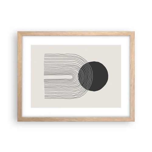 Poster în ramă de stejar deschis - Tremurând și încrezător - 40x30 cm