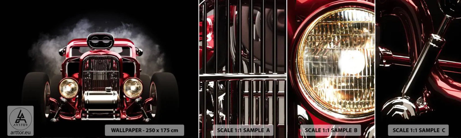 Mostră de Tapet Standard Eco - Rapid și furios de frumos - Automobile, Mașină, Sport - 100x30 cm