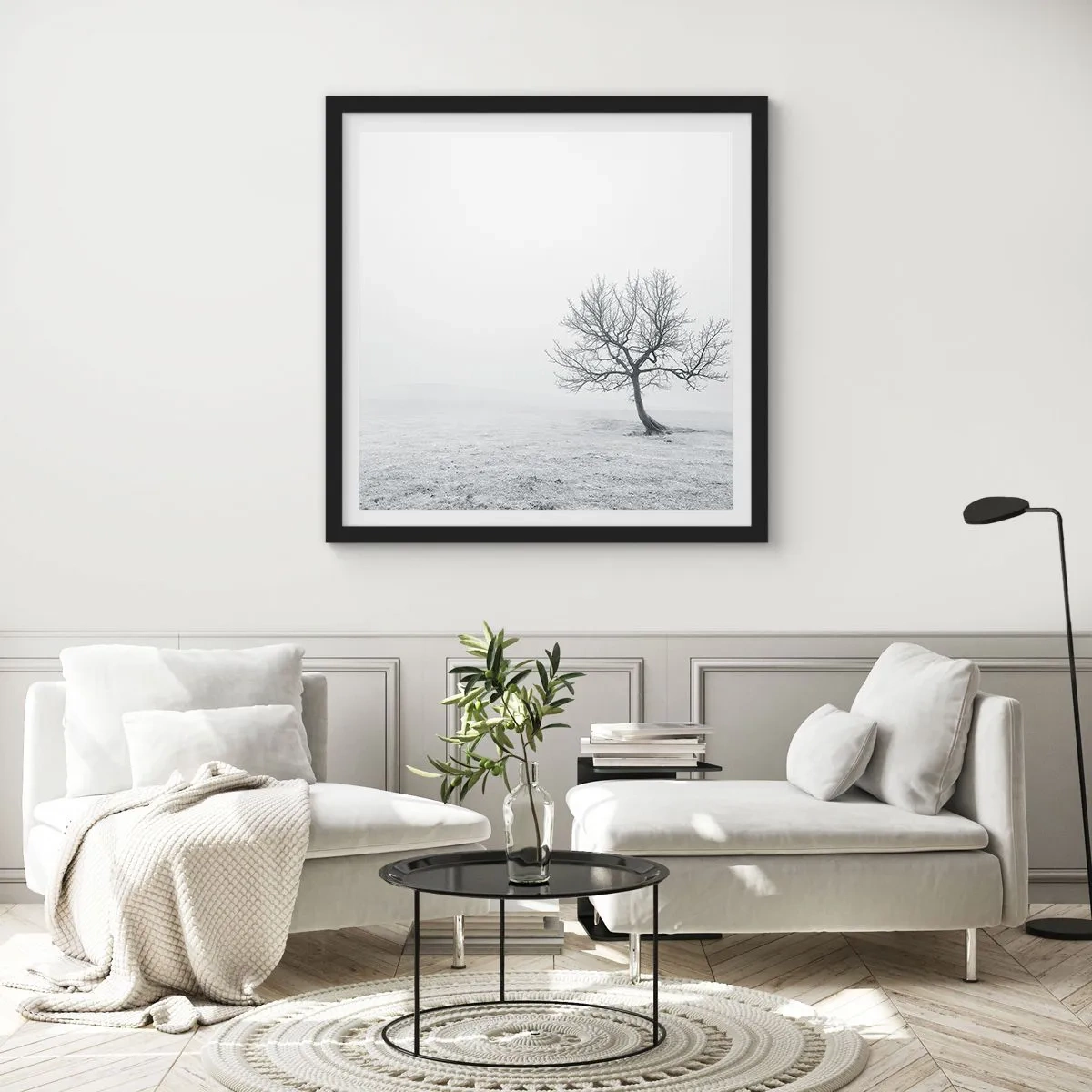 Poster în ramă neagră - Împotriva neantului - 50x50 cm