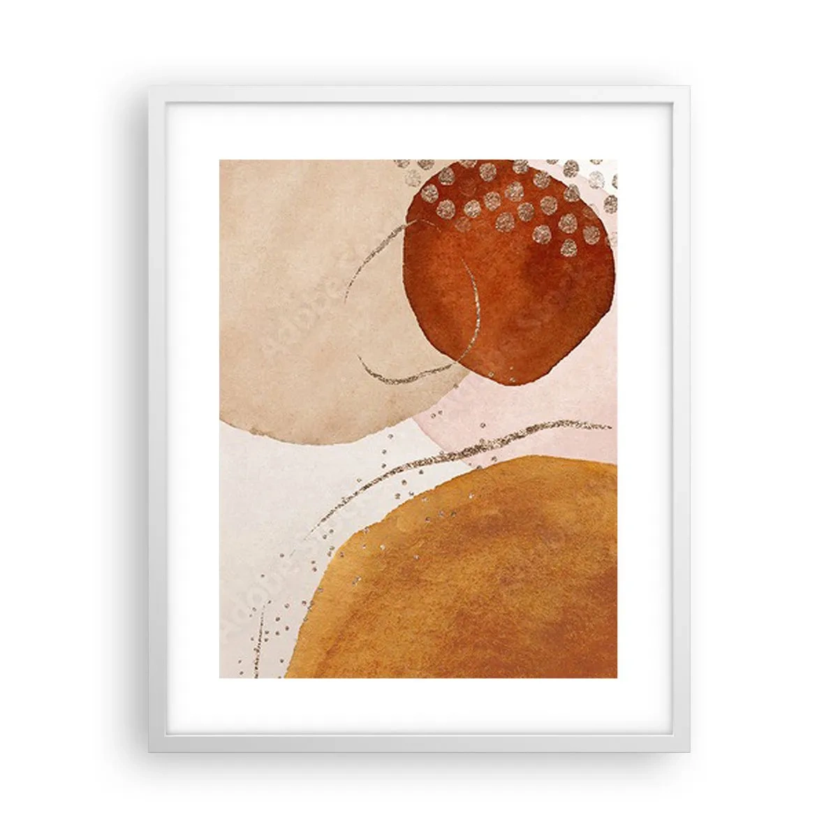 Poster în ramă albă - Rotunjime și mișcare - 40x50 cm