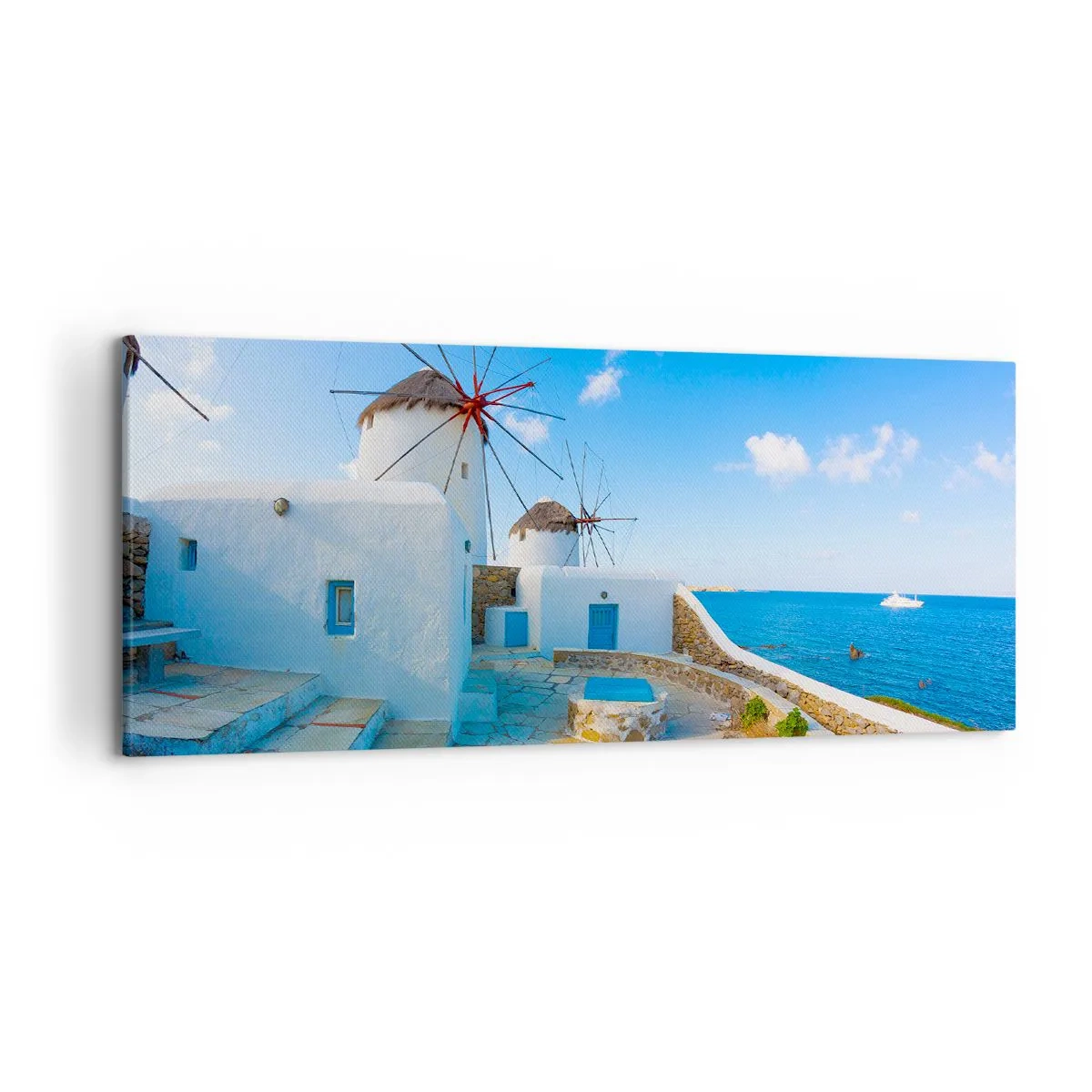 Tablou pe pânză - Vânt albastru dinspre mare - 120x50 cm