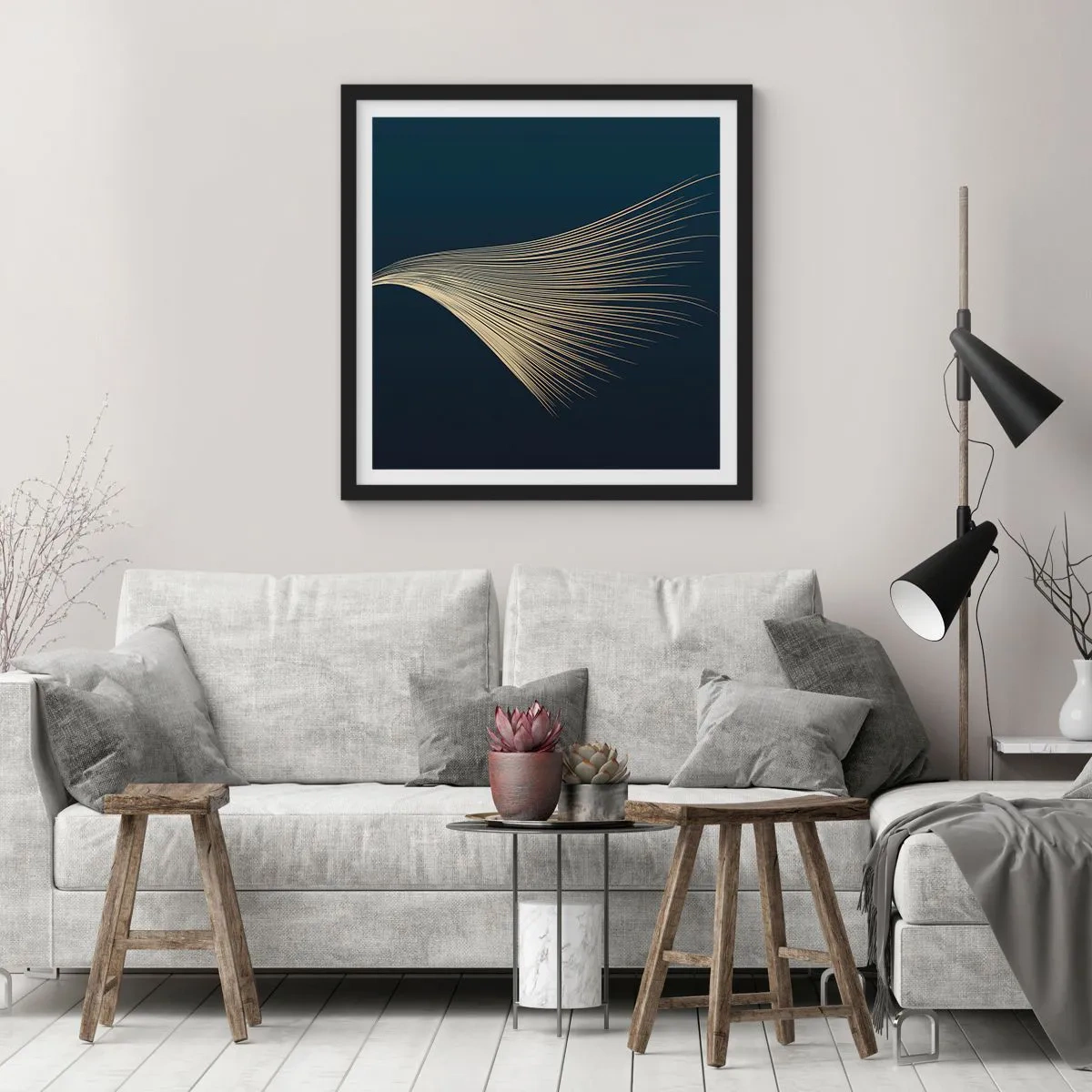 Poster în ramă neagră - Ca părul unui înger - 30x30 cm