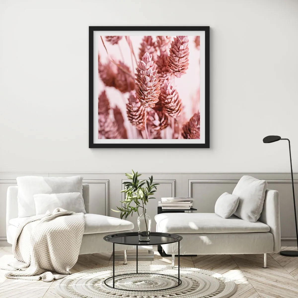 Poster în ramă neagră - Aparent discrete - 50x50 cm