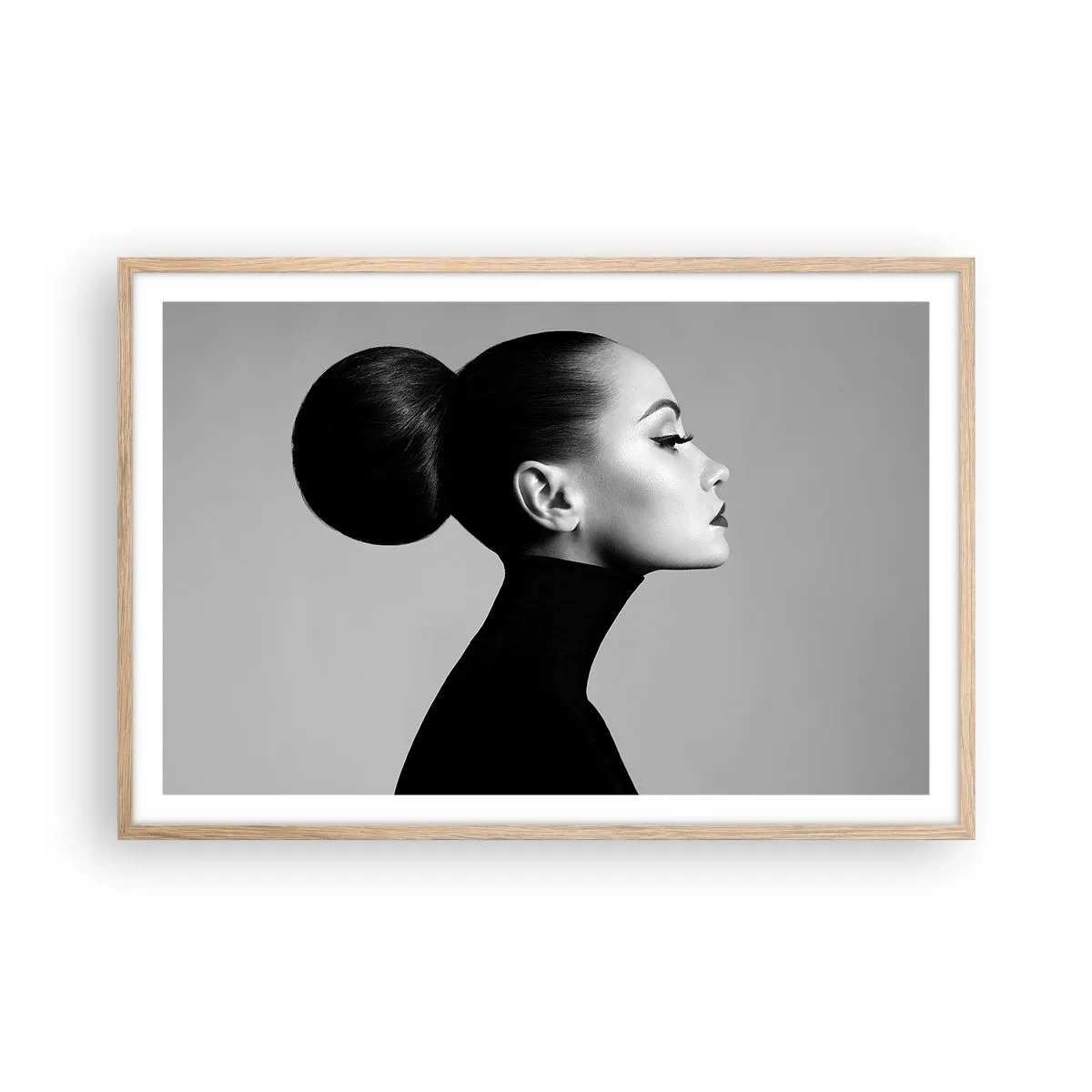 Poster în ramă de stejar deschis - Nefertiti contemporană - 91x61 cm